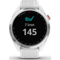 Garmin Approach S42 Polished Silver with White Band