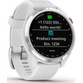 Garmin Approach S42 Polished Silver with White Band