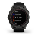 Garmin fenix 7X Sapphire Solar Edition Carbon Gray DLC Titanium with Black Band