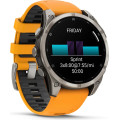Garmin Fenix 8 47 mm AMOLED Sapphire Titanium Orange Graphite