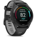 Garmin Forerunner 265 Black Bezel and Case with Black/Powder Gray Silicone Band