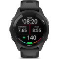 Garmin Forerunner 265 Black Bezel and Case with Black/Powder Gray Silicone Band