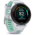Garmin Forerunner 265S Black Bezel with Whitestone Case and Whitestone/Neo Tropic Silicone Band