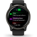 Garmin Venu 2 Slate Stainless Steel Bezel with Black Case and Silicone Band