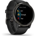 Garmin Venu 2 Slate Stainless Steel Bezel with Black Case and Silicone Band