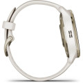 Garmin Venu 2 Plus Cream Gold Stainless Steel Bezel with Ivory Case and Silicone Band