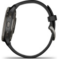 Garmin Venu 2 Plus Slate Stainless Steel Bezel with Black Case and Silicone Band