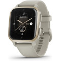 Garmin Venu Sq 2 Music Edition Cream Gold Aluminium Bezel with French Grey Case and Silicone Band