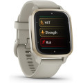 Garmin Venu Sq 2 Music Edition Cream Gold Aluminium Bezel with French Grey Case and Silicone Band