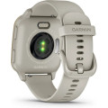 Garmin Venu Sq 2 Music Edition Cream Gold Aluminium Bezel with French Grey Case and Silicone Band
