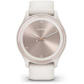 Garmin vívomove Sport Ivory Case and Silicone Band with Peach Gold Accents