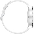 Huawei Watch GT 3 Pro 43mm Silver Bazel White Ceramic Case With White Leather Strap
