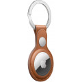 Apple Airtag Leather Key Ring Saddle Brown