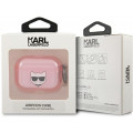 Karl Lagerfeld TPU Glitter Choupette Head Puzdro pre Airpods Pro Pink