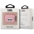 Karl Lagerfeld TPU Glitter Choupette Head Puzdro pre Airpods 3 Pink