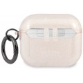 Karl Lagerfeld TPU Glitter Choupette Head Puzdro pre Airpods 3 Gold