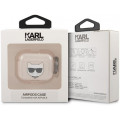 Karl Lagerfeld TPU Glitter Choupette Head Puzdro pre Airpods 3 Gold