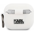 Karl Lagerfeld Karl Head Silikónové Puzdro pre Airpods 3 White