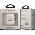 U.S. Polo Horses Flag Silikónové Puzdro pre AirPods 1 / AirPods 2 White