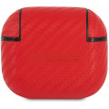 Ferrari Carbon PC/PU Puzdro pre Airpods 3 Red