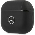Mercedes Kožené Puzdro pre AirPods 3 Black