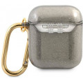 Guess 4G TPU Glitter Puzdro pre AirPods 1 / AirPods 2 Black