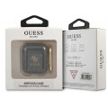 Guess 4G TPU Glitter Puzdro pre AirPods 1 / AirPods 2 Black