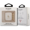 Guess 4G TPU Glitter Puzdro pre AirPods 1 / AirPods 2 Transparent
