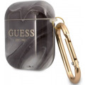 Guess TPU Shiny Marble Puzdro pre AirPods 1 / AirPods 2 Black