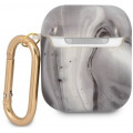 Guess TPU Shiny Marble Puzdro pre AirPods 1 / AirPods 2 Black