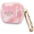 Guess TPU Shiny Marble Puzdro pre Airpods Pro Pink