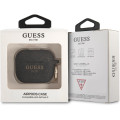 Guess Glitter Printed Logo Silikónové Puzdro pre Airpods 3 Black
