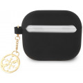 Guess 4G Charm Silikónové Puzdro pre Airpods 3 Black