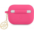 Guess 4G Charm Silikónové Puzdro pre Airpods Pro Fuchsia