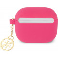 Guess 4G Charm Silikónové Puzdro pre Airpods 3 Fuchsia