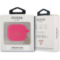 Guess 4G Charm Silikónové Puzdro pre Airpods 3 Fuchsia