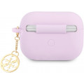 Guess 4G Charm Silikónové Puzdro pre Airpods Pro Purple
