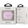 Guess 4G Charm Silikónové Puzdro pre Airpods 3 Purple