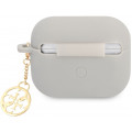 Guess 4G Charm Silikónové Puzdro pre Airpods Pro Grey