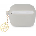 Guess 4G Charm Silikónové Puzdro pre Airpods 3 Grey