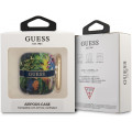 Guess TPU Flower Print Puzdro pre AirPods 1 / AirPods 2 Blue