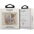 Guess TPU Flower Print Puzdro pre AirPods 1 / AirPods 2 Purple