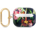 Guess TPU Flower Print Puzdro pre Airpods 3 Blue