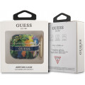 Guess TPU Flower Print Puzdro pre Airpods 3 Blue