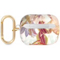 Guess TPU Flower Print Puzdro pre Airpods Pro Purple