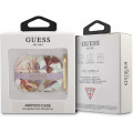 Guess TPU Flower Print Puzdro pre Airpods Pro Purple