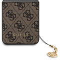 Guess 4G Charms Zadný Kryt pre Samsung Galaxy Z Flip5 Brown