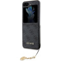 Guess 4G Charms Zadný Kryt pre Samsung Galaxy Z Flip5 Grey