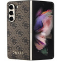 Guess 4G Charms Zadný Kryt pre Samsung Galaxy Z Fold5 Brown