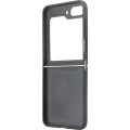 Guess 4G PU Leather Triangle Zadný Kryt pre Samsung Galaxy Z Flip5 Black